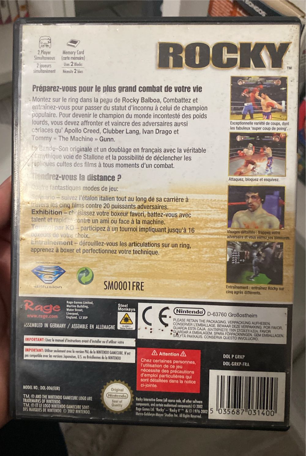 Rocky - Nintendo GameCube (Rage - 2) video game collectible [Barcode 5035687031400] - Main Image 2