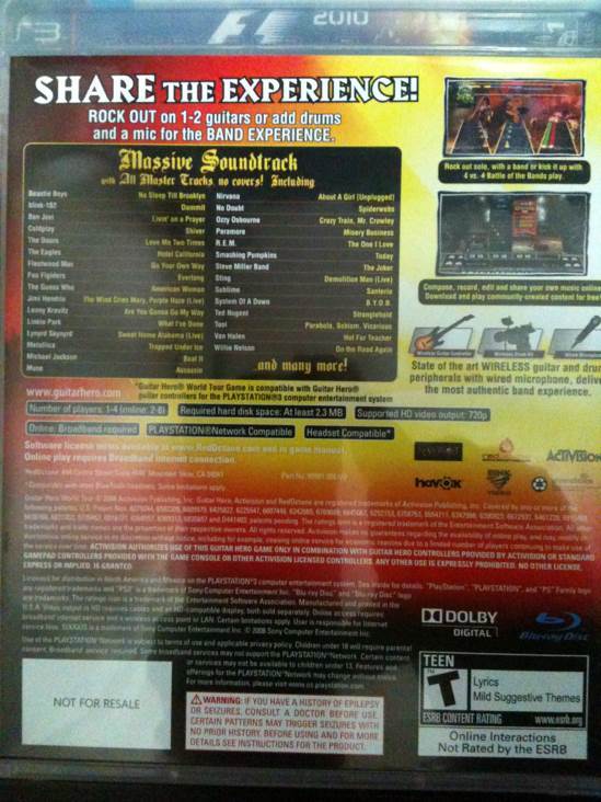 Guitar Hero World Tour - Sony PlayStation 3 (PS3) video game collectible - Main Image 2