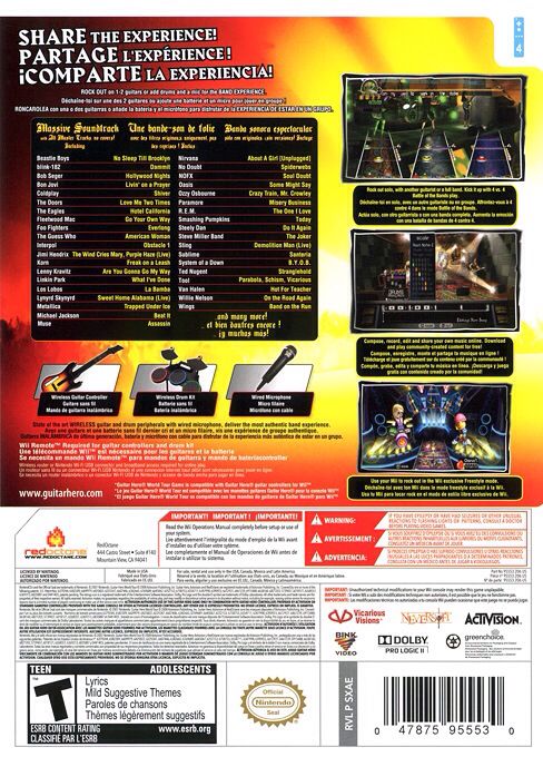 Guitar Hero World Tour - Nintendo Wii (Activision - 4) video game collectible - Main Image 2