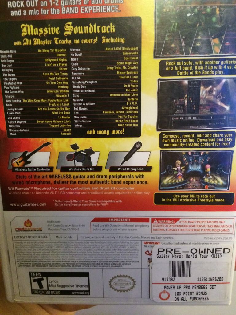 Guitar Hero World Tour - Nintendo Wii video game collectible - Main Image 2