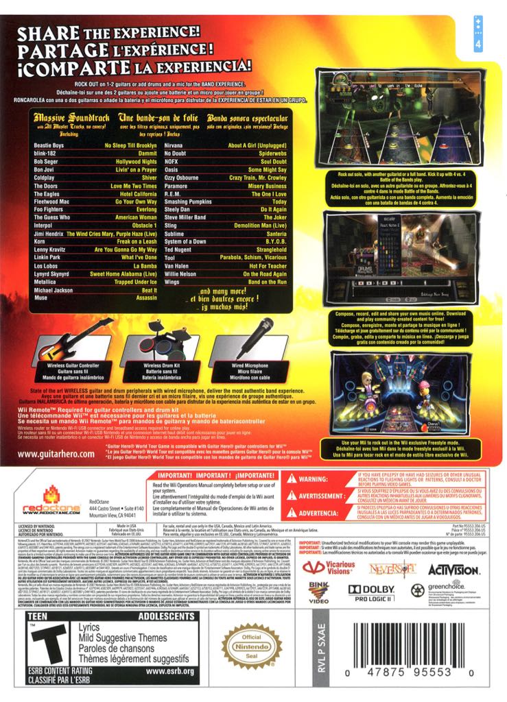 Guitar Hero World Tour - Nintendo Wii video game collectible - Main Image 2