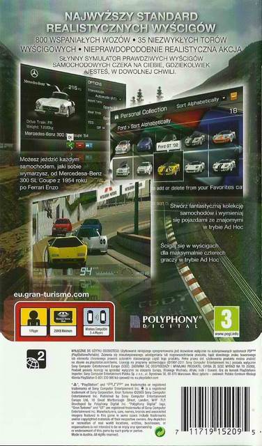 Gran Turismo - Sony PlayStation Portable (PSP) (Gran Turismo - 1) video game collectible [Barcode 711719151159] - Main Image 2