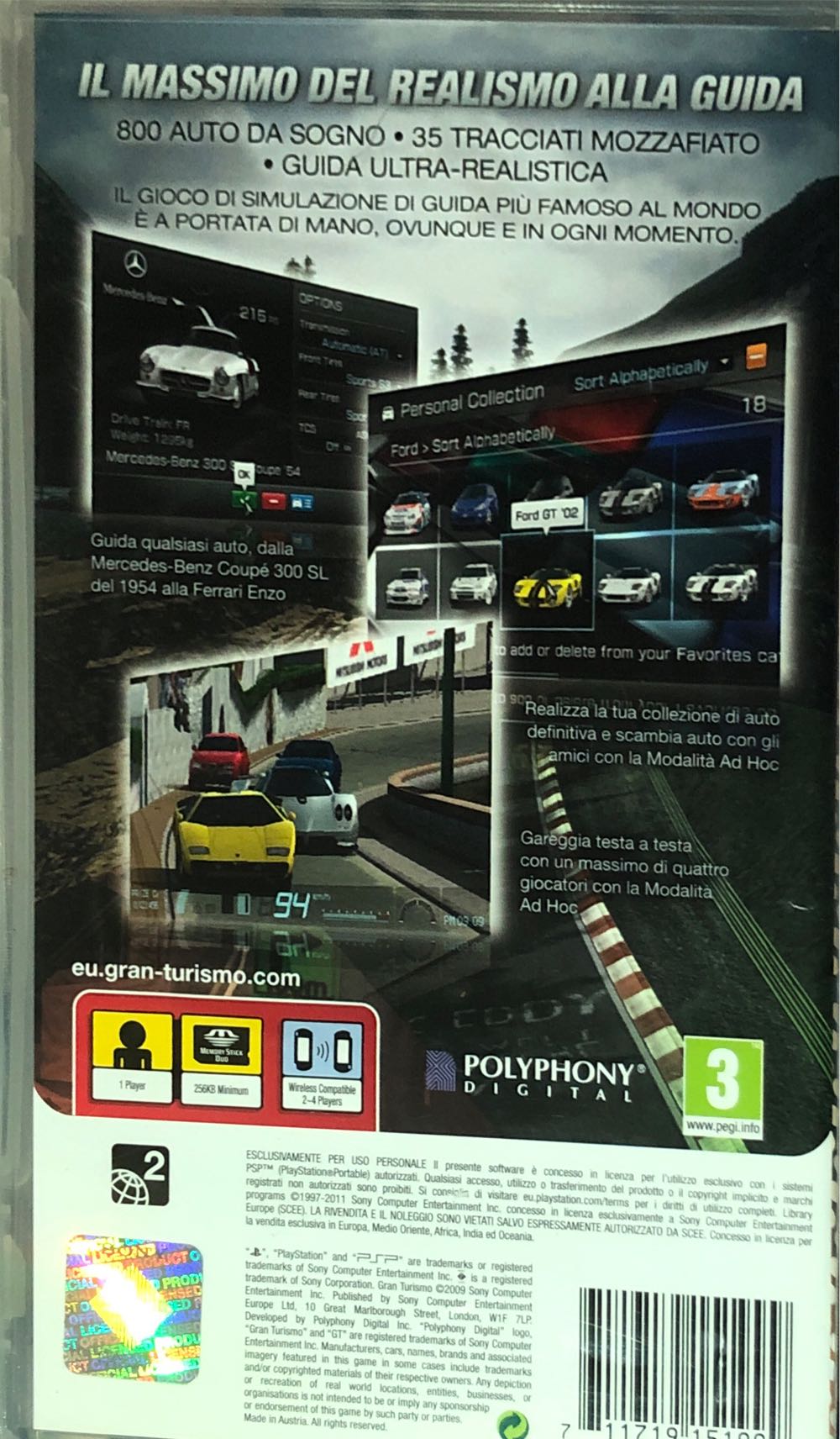 Gran Turismo - Sony PlayStation Portable (PSP) (Sony Computer Entertainmentinement - 1) video game collectible [Barcode 711719151999] - Main Image 2