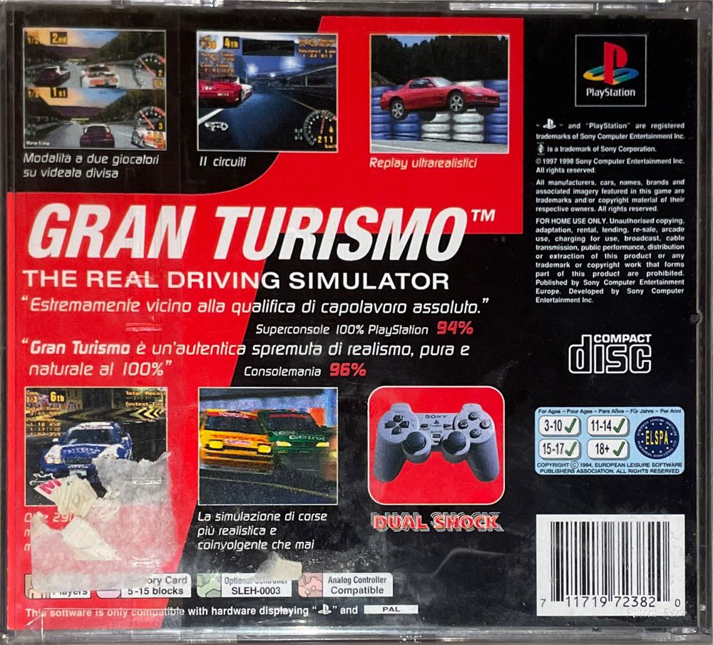 Gran Turismo - Sony PlayStation (SCEE - 2) video game collectible [Barcode 711719723820] - Main Image 2