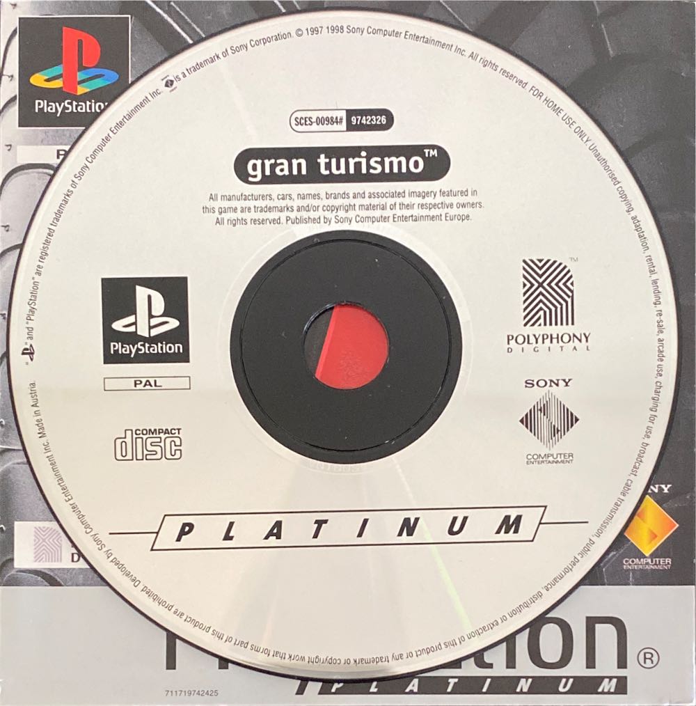 Gran Turismo - Sony PlayStation (Sony Computer Entertainment - 1-2) video game collectible [Barcode 711719742425] - Main Image 4