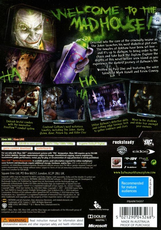 Batman Arkham Asylum - PC (Eidos Interactive - 1) video game collectible - Main Image 2