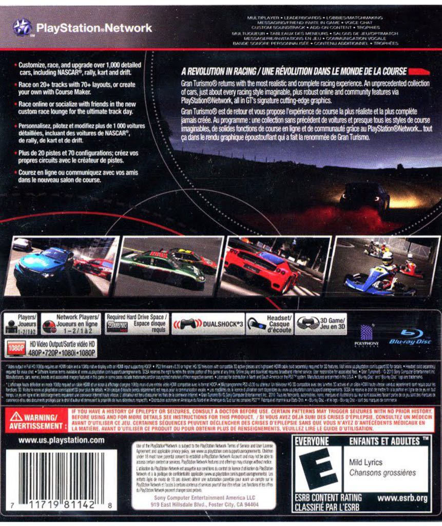 Gran Turismo 5 Ps3 - Sony PlayStation 3 (PS3) (Sony Computer Entertainment - 1-16) video game collectible [Barcode 4948872961509] - Main Image 2