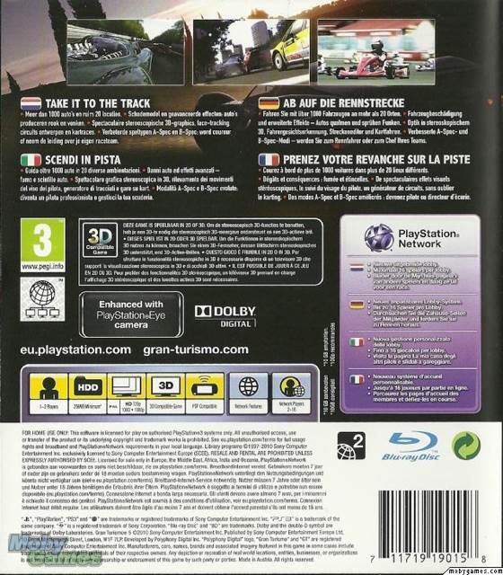 Gran Turismo 5 - Sony PlayStation 3 (PS3) (Sony Computer Entertainment - 2) video game collectible [Barcode 711719189855] - Main Image 2