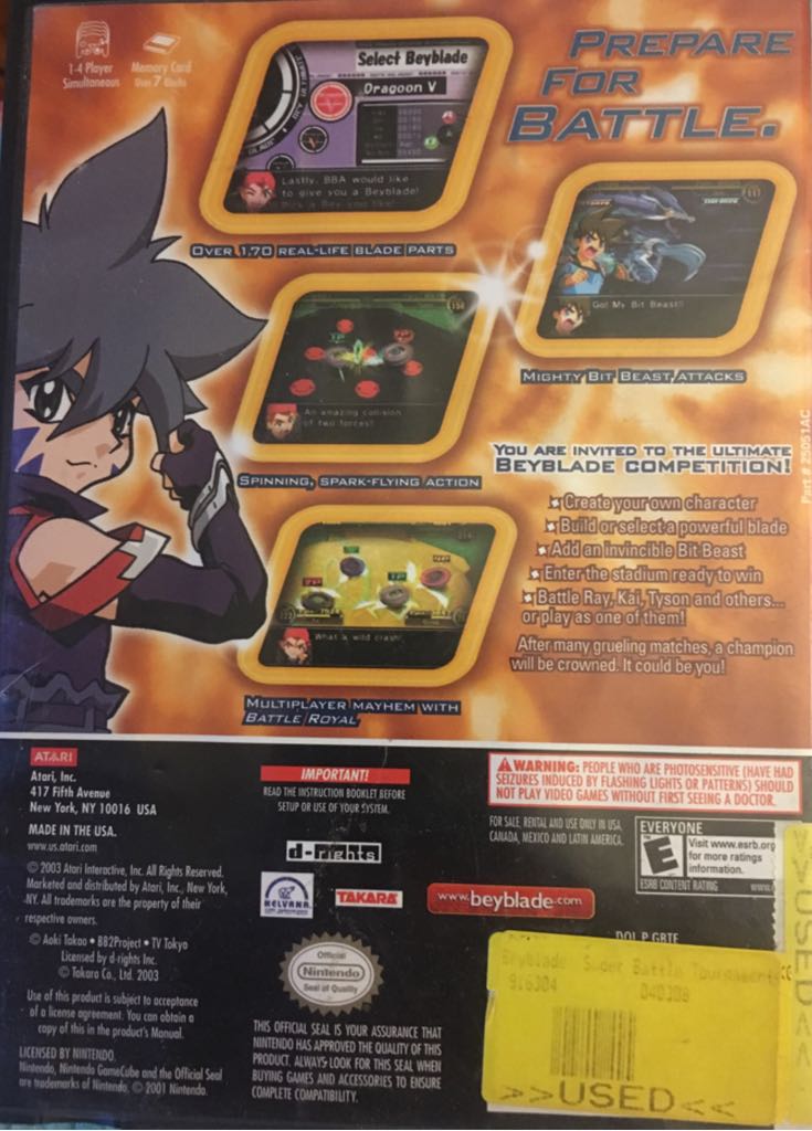 Beyblade Vforce - Nintendo GameCube (Nintendo - 1-4) video game collectible [Barcode 9738385250512] - Main Image 2