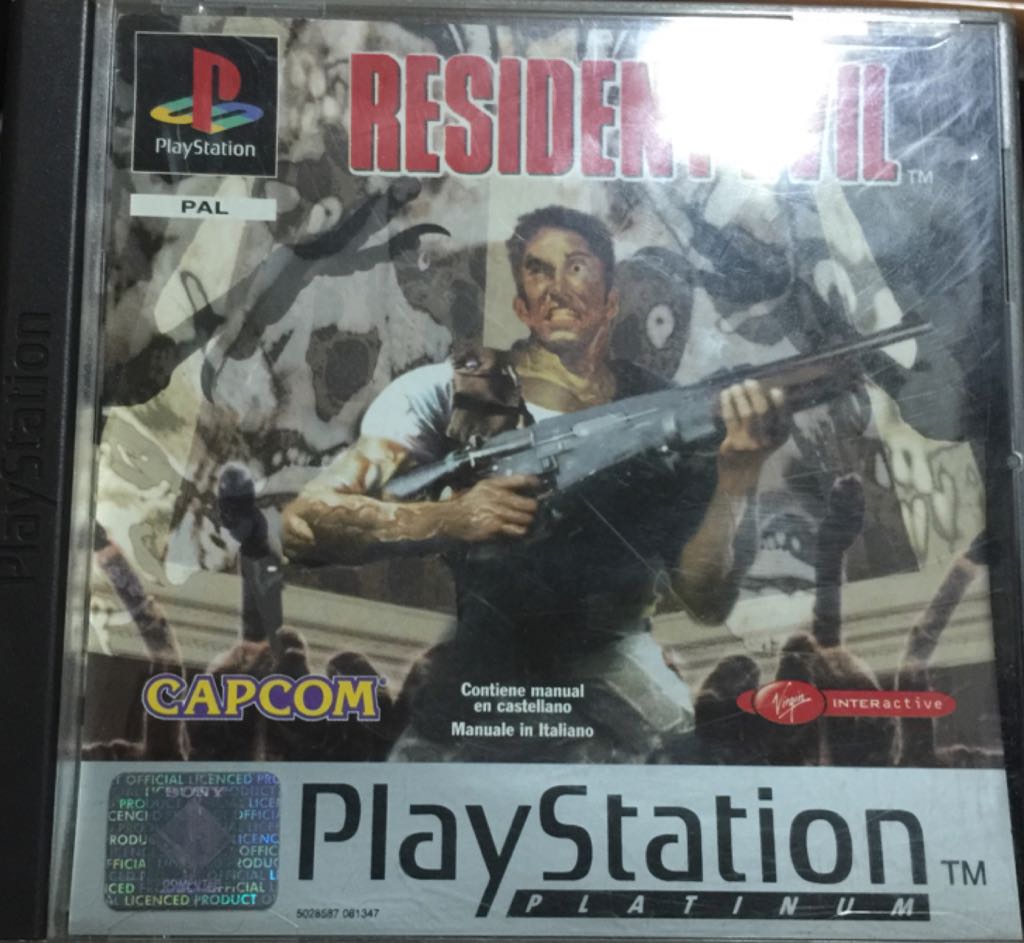 Resident Evil 1 Platinum - Sony PlayStation (Virgin Interactive - 1) video game collectible [Barcode 5028587081347] - Main Image 1