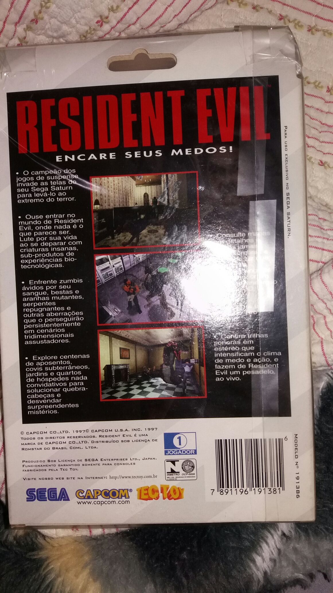 Resident Evil - Sega Saturn (Capcom - 1) video game collectible [Barcode 7891196191381] - Main Image 2