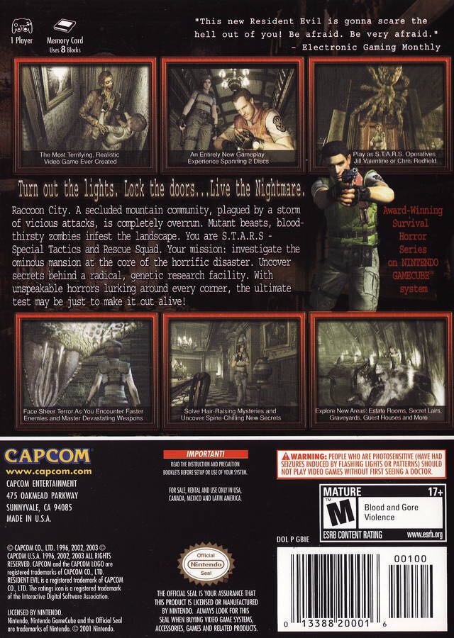 Resident Evil - Nintendo Wii U Virtual Console (Capcom - 1) video game collectible - Main Image 2