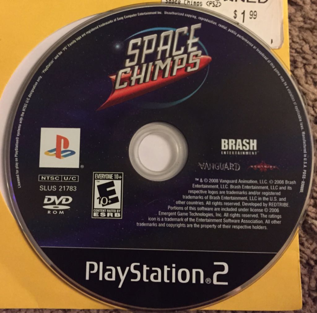 Space Chimps - Sony PlayStation 2 (PS2) (Brash Entertainment) video game collectible [Barcode 890181002166] - Main Image 2