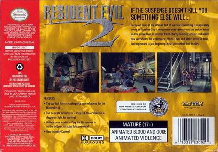Resident Evil 2 (Cart Only) - Nintendo 64 (N64) (Capcom - 1) video game collectible [Barcode 013388230020] - Main Image 2