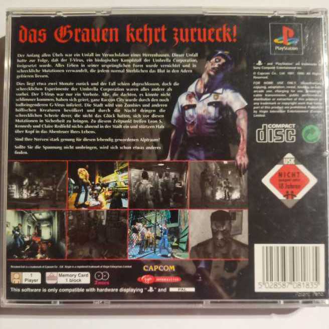 Resident Evil 2 - Sony PlayStation (Capcom - 1) video game collectible [Barcode 5028587081835] - Main Image 4