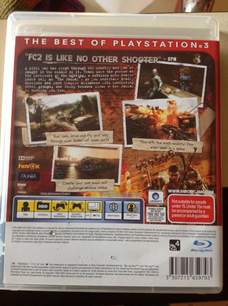 Far Cry 2 - Sony PlayStation 3 (PS3) (Ubisoft - 16) video game collectible [Barcode 3307215659793] - Main Image 2