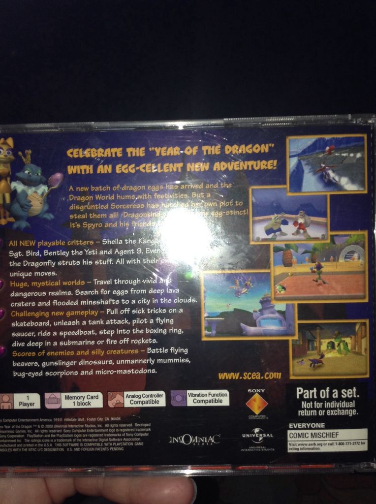 Spyro Year Of The Dragon - Sony PlayStation (1) video game collectible - Main Image 2