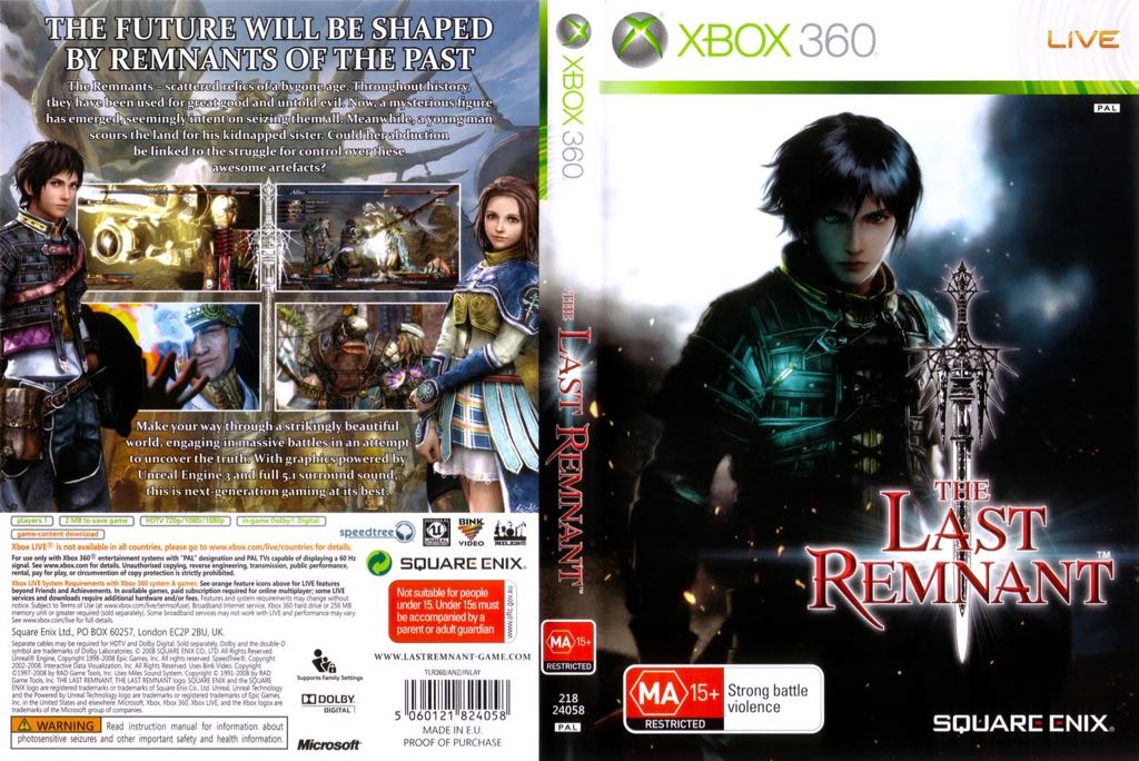 The Last Remnant - Nintendo Switch (Square Enix) video game collectible [Barcode 5060121824041] - Main Image 2
