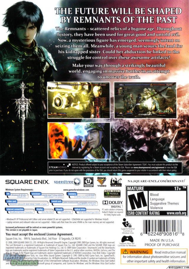 The Last Remnant - Sony PlayStation 4 (PS4) (Square Enix - 1) video game collectible [Barcode 5060121824812] - Main Image 2