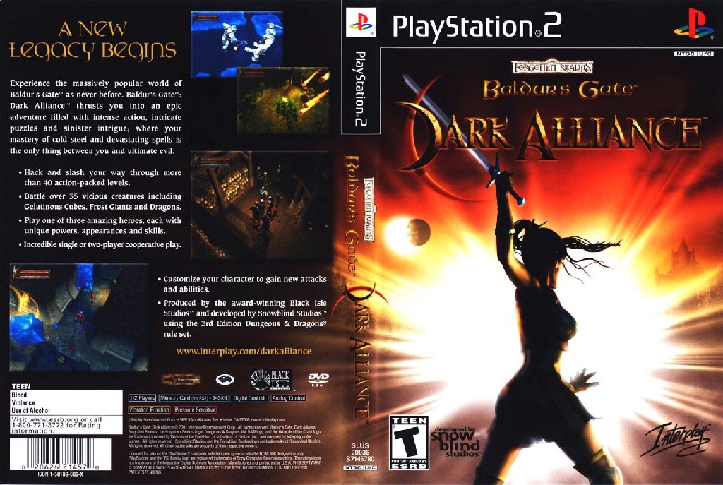 Baldurs Gate: Dark Alliance - Sony PlayStation 2 (PS2) video game collectible - Main Image 2