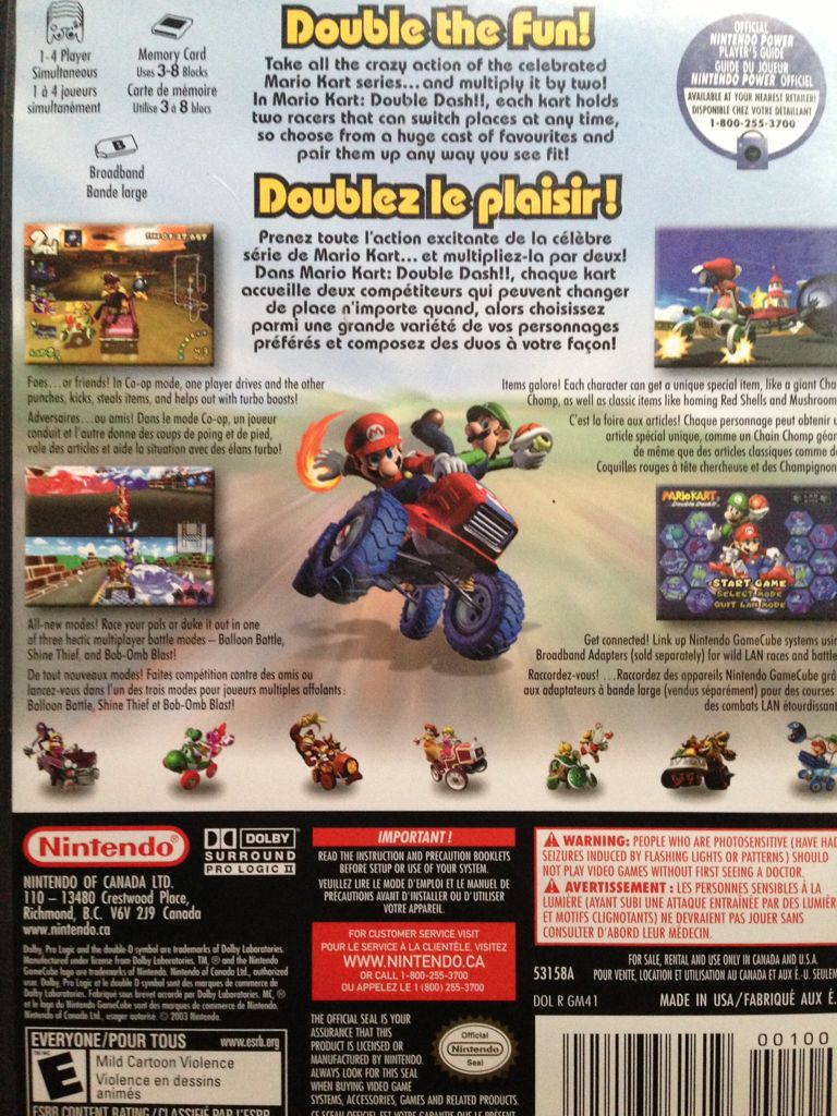 Mario Kart: Double Dash!! - Nintendo GameCube (Nintendo - 4) video game collectible [Barcode 045496961619] - Main Image 2