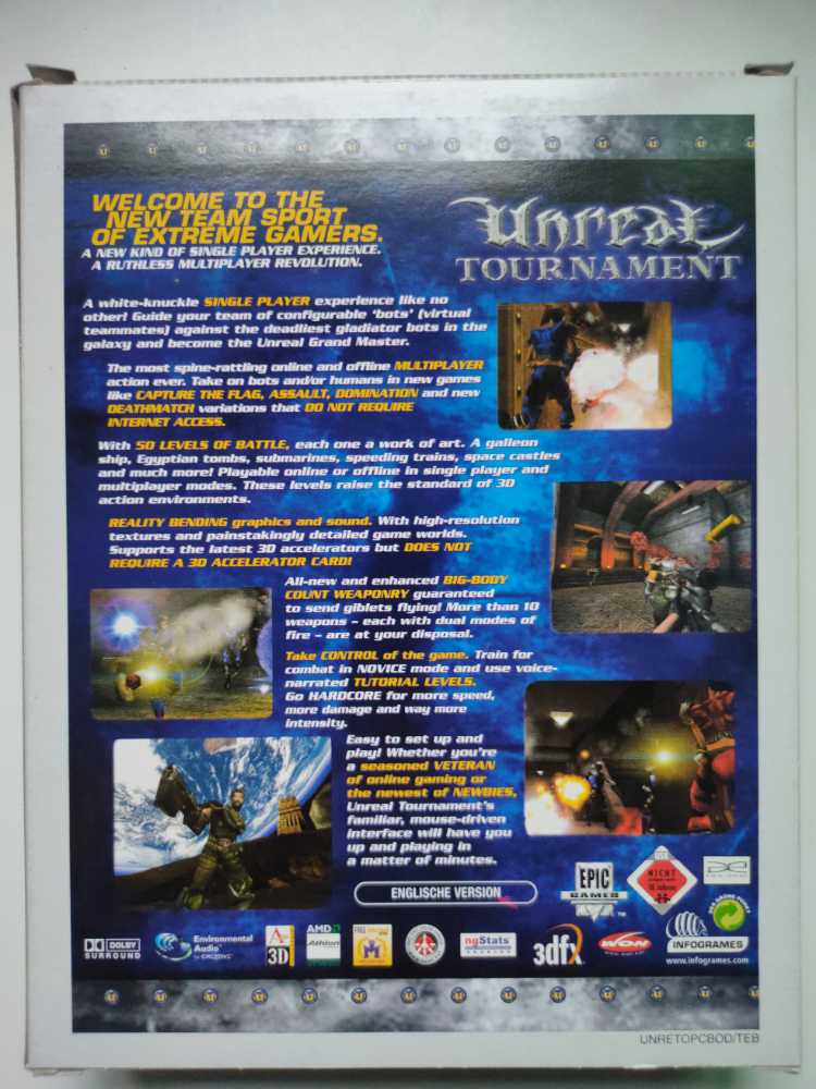 Unreal Tournament - PC video game collectible [Barcode 3546430013557] - Main Image 2