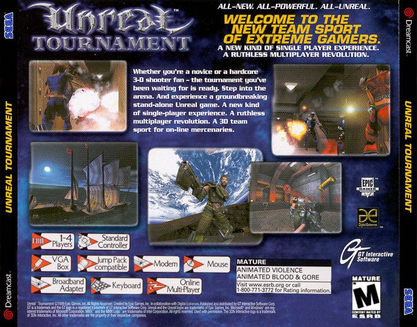 Unreal Tournament - Sega Dreamcast video game collectible [Barcode 3546430019238] - Main Image 2