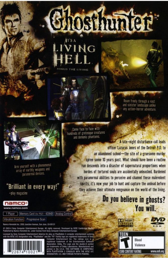Ghosthunter - Sony PlayStation 2 (PS2) (SCE Europe - 1) video game collectible [Barcode 711719648611] - Main Image 2