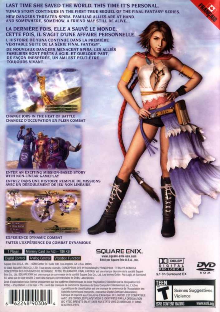 Final Fantasy X-2 - Sony PlayStation 2 (PS2) (Square Enix - 1) video game collectible [Barcode 0662248903057] - Main Image 2