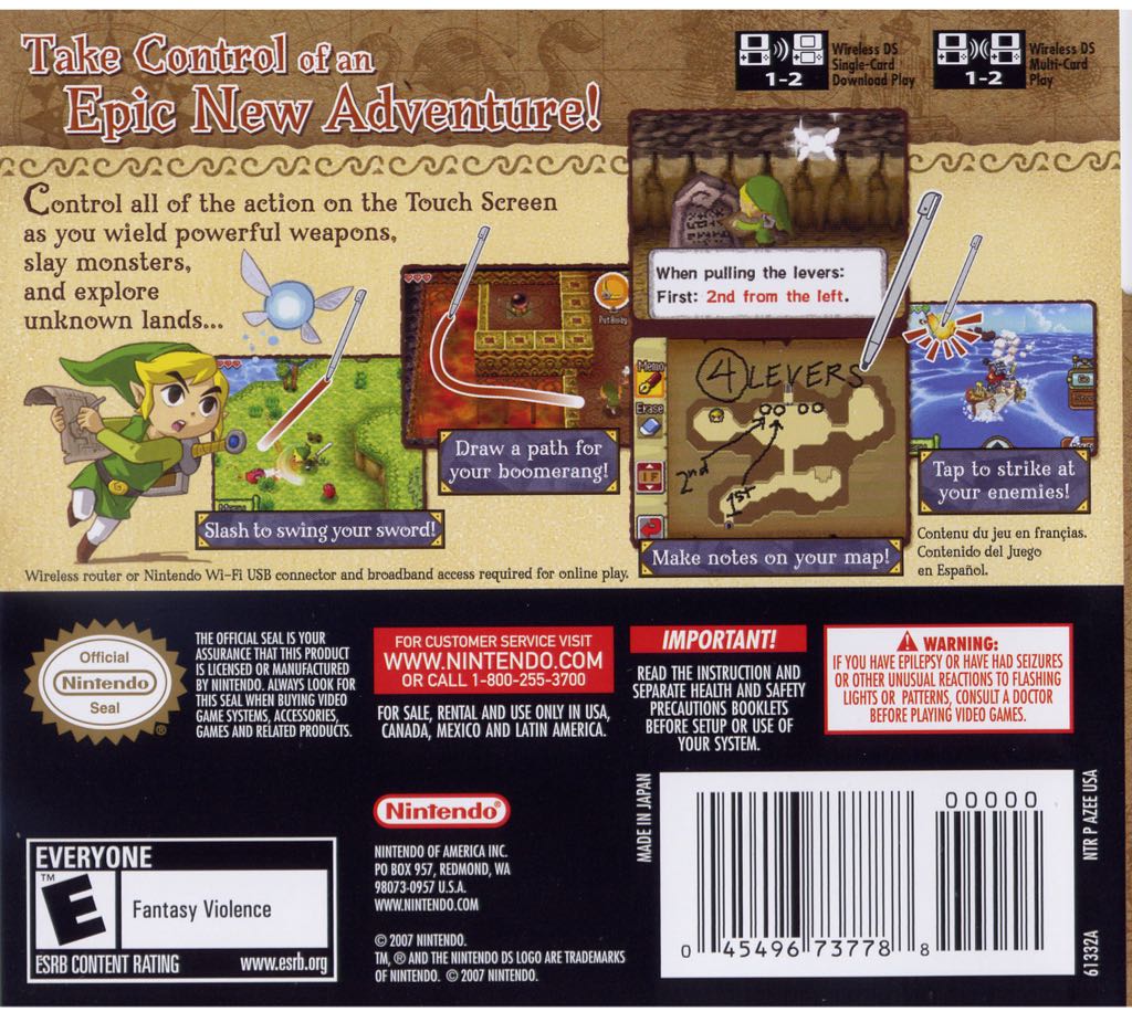 The Legend Of Zelda Phantom Hourglass - Nintendo DS video game collectible - Main Image 2