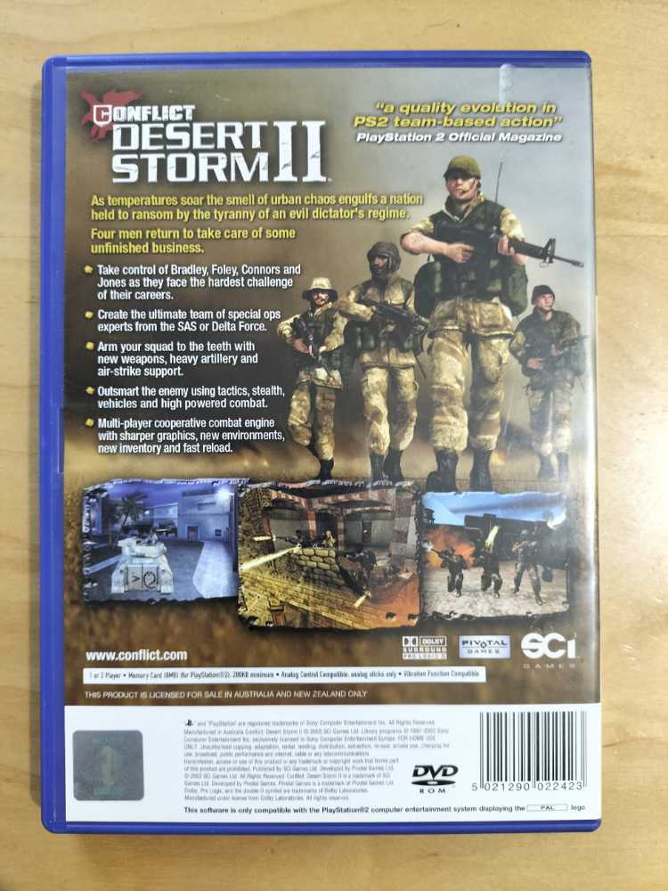 Conflict Desert Storm II - Sony PlayStation 2 (PS2) video game collectible [Barcode 5021290022423] - Main Image 2