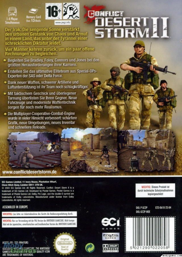 Conflict Desert Storm II - Sony PlayStation 2 (PS2) (Gotham Games - 1-2) video game collectible [Barcode 5021290023277] - Main Image 2
