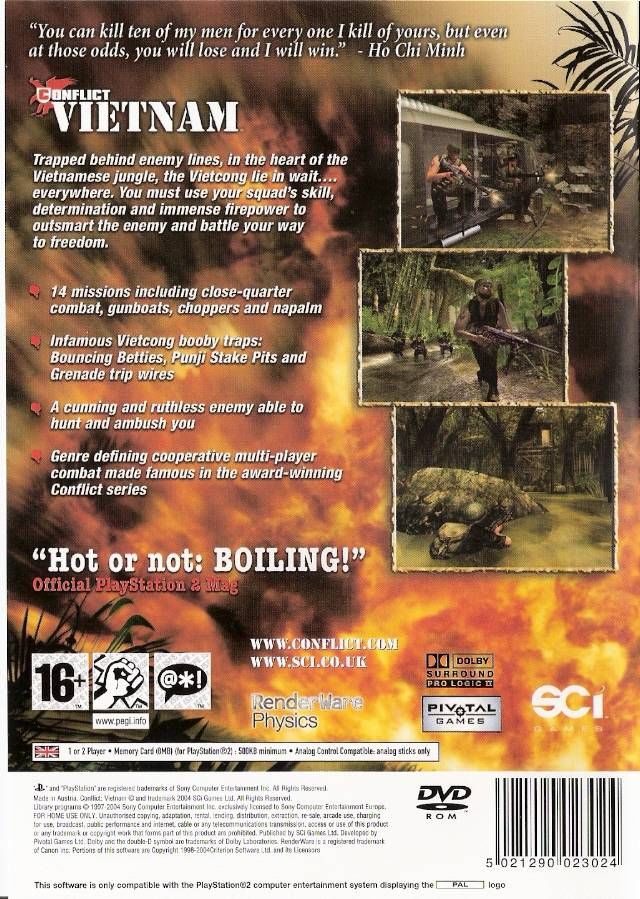 Conflict: Vietnam - Sony PlayStation 2 (PS2) (SCi) video game collectible [Barcode 5021290023031] - Main Image 2