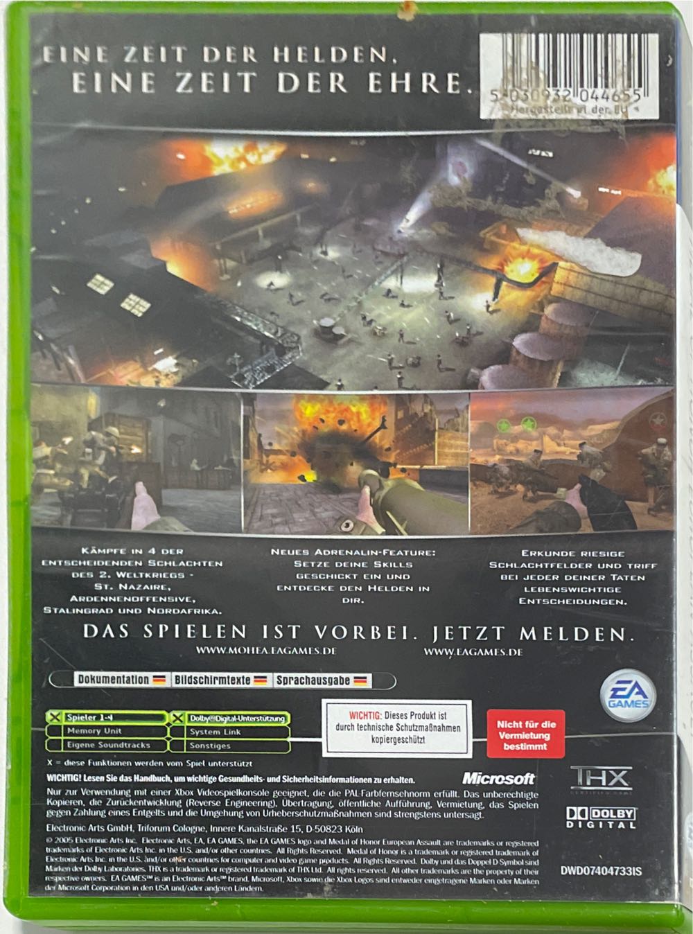 Medal Of Honor: European Assault - Microsoft Xbox (4) video game collectible [Barcode 5030932044655] - Main Image 2
