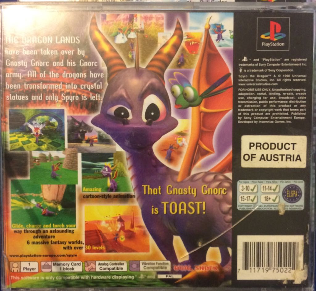 Spyro The Dragon - Sony PlayStation video game collectible - Main Image 2