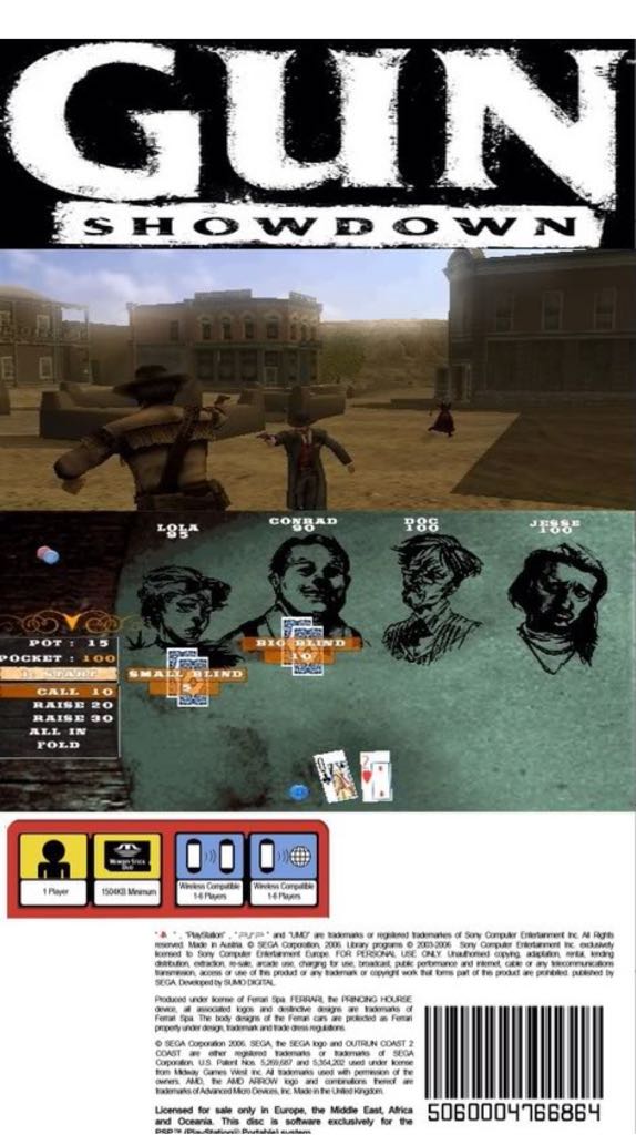 GUN: Showdown - Sony PlayStation Portable (PSP) video game collectible [Barcode 5030917033230] - Main Image 2