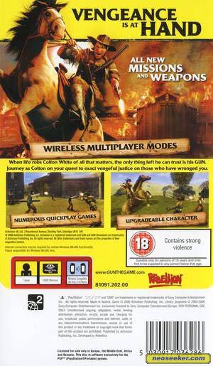 GUN Showdown - Sony PlayStation Portable (PSP) (Activision - 6) video game collectible [Barcode 5030917036286] - Main Image 2