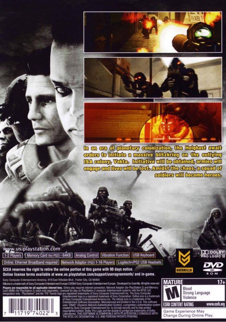 Killzone [Platinum] PS2 - Sony PlayStation 2 (PS2) (Sony Computer Entertainment - 2) video game collectible [Barcode 711719136811] - Main Image 2