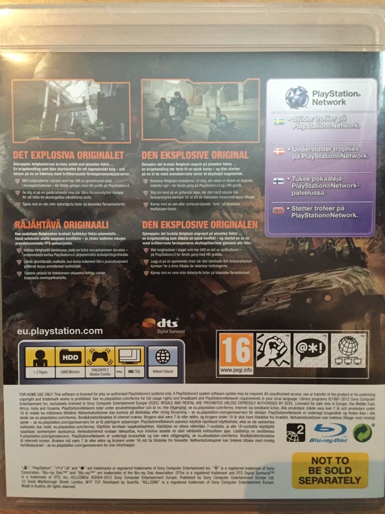 Killzone - Sony PlayStation 3 (PS3) (Sony Computet Entertainment - 1) video game collectible [Barcode 711719275770] - Main Image 2