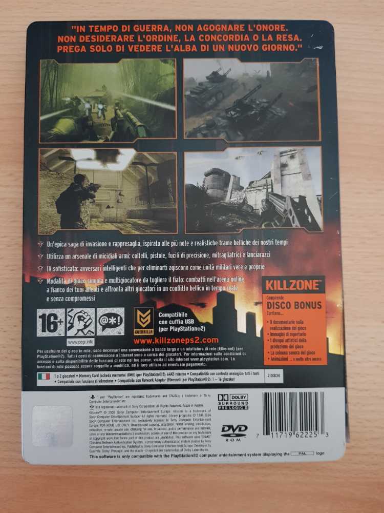 Killzone (SteelBook) ITA - Sony PlayStation 2 (PS2) (Sony Computer Entertainment - 2) video game collectible [Barcode 711719622253] - Main Image 2