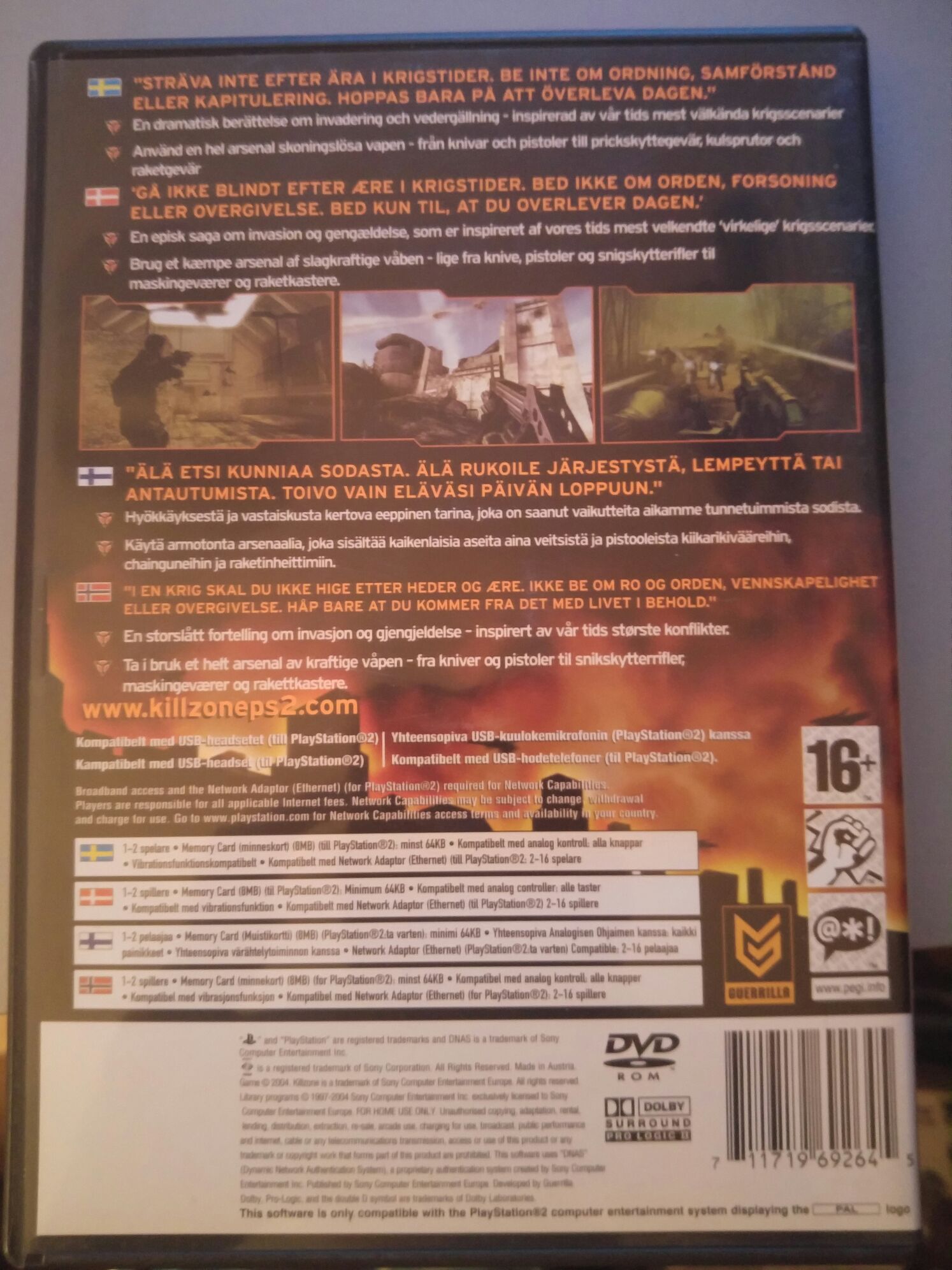 Killzone - Sony PlayStation 2 (PS2) (1) video game collectible [Barcode 711719692645] - Main Image 2