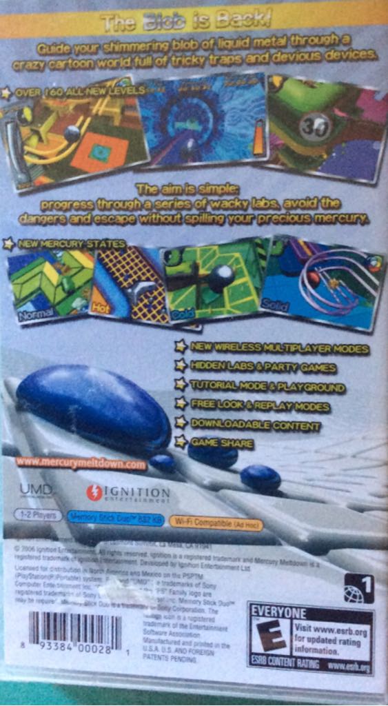 Mercury Meltdown - Sony PlayStation Portable (PSP) (Ignition Entertainment - 2) video game collectible [Barcode 893384000281] - Main Image 2