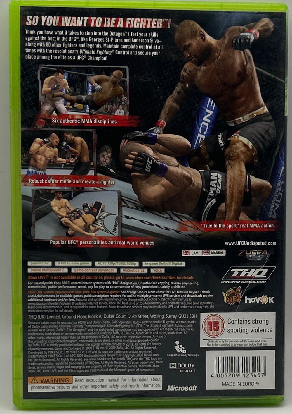UFC 2009 Undisputed - Microsoft Xbox 360 video game collectible [Barcode 4005209123457] - Main Image 2