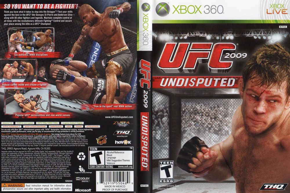 UFC 2009 Undisputed - Microsoft Xbox 360 (1-2) video game collectible - Main Image 2