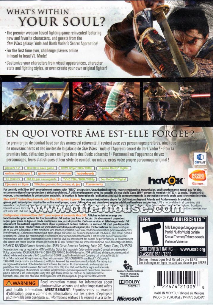 SoulCalibur IV - Microsoft Xbox 360 (Bandai Namco Games - 2) video game collectible - Main Image 2