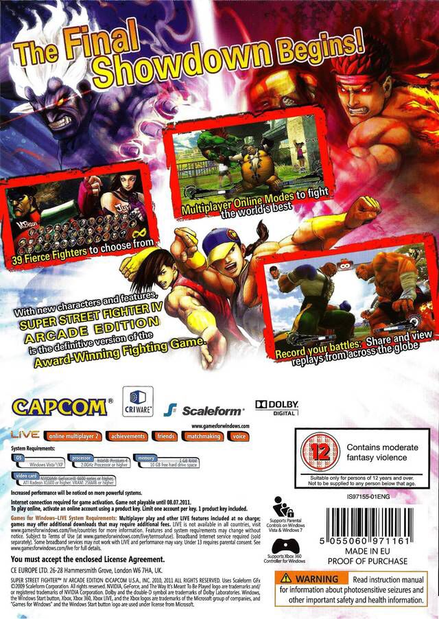 Super Street Fighter IV: Arcade Edition - PC (Capcom - 2) video game collectible [Barcode 013388310760] - Main Image 2