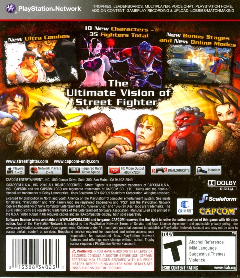 Street Fighter 4 - Sony PlayStation 3 (PS3) (Capcom - 2) video game collectible [Barcode 013388990610] - Main Image 2