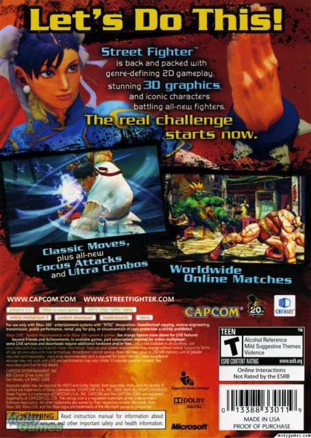 Street Fighter IV - Microsoft Xbox 360 (Capcom - 2) video game collectible [Barcode 5055060961438] - Main Image 2