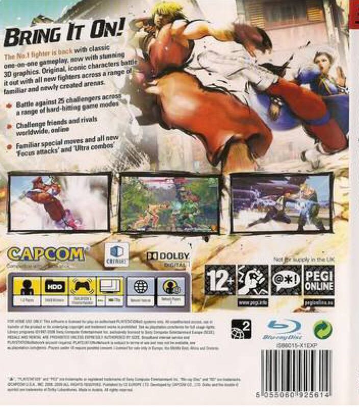 Street Fighter 4 - Sony PlayStation 3 (PS3) (Capcom) video game collectible [Barcode 5055060980736] - Main Image 2