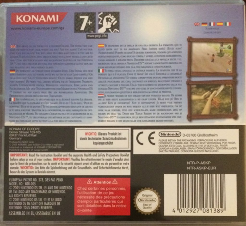Lost in Blue - Nintendo DS (Konami - 1) video game collectible [Barcode 4012927081389] - Main Image 2